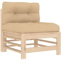 vidaXL Canapé central avec coussin en pin massif