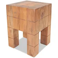 vidaXL Tabouret en acajou massif