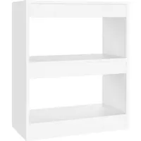 vidaXL Bibliothèque/Séparateur de pièce Blanc 60x30x72 cm