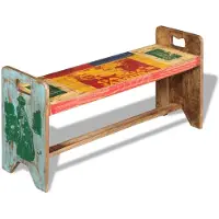 vidaXL Banc Bois massif recyclé 100x30x50 cm