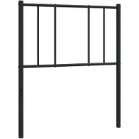 vidaXL Tête de lit de rechange en métal noir 107 cm