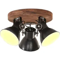 Möbelando Plafonnier VidaXL style industriel 25 W noir 42 x 27 cm E27