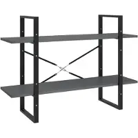 vidaXL Bibliothèque à 2 niveaux Gris 100x30x70 cm Bois de pin massif