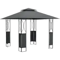 vidaXL Pavillon avec toit Anthracite 300x300x270 cm Acier