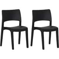vidaXL Chaises de jardin 2 pcs. Polypropylène Anthracite