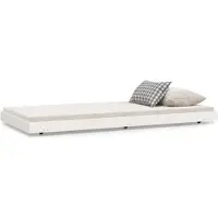 vidaXL Cadre de lit Blanc 90x190 cm Bois de pin massif