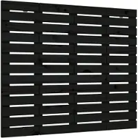vidaXL Tête de lit murale noire 146x3x91,5 cm Pin massif