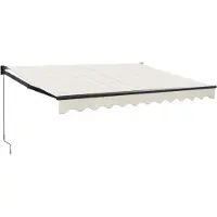 vidaXL Auvent extensible 3x2,5 m tissu et aluminium couleur crème