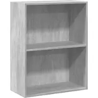 vidaXL Bibliothèque à 2 niveaux gris béton bois d'ingénierie
