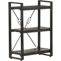 vidaXL Bibliothèque à 3 niveaux 60x30x80 cm Bois de manguier massif