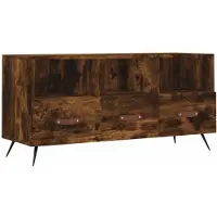 vidaXL Armoire TV chêne fumé 102x36x50 cm Bois composite