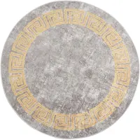 vidaXL Tapis lavable antidérapant φ120 cm gris