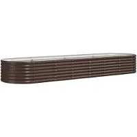 vidaXL Lit surélevé de jardin Acier galvanisé marron