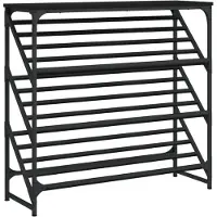 vidaXL Étagère à chaussures noir 90x30x85 cm bois d'ingénierie