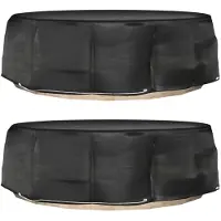 vidaXL Housses pour salon îlot 2 pcs 10 œillets Ø236x67 cm rond