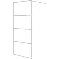 vidaXL Paroi de douche pour passage piétonnier blanc 90x195 cm ESG-verre clair