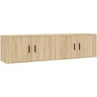 vidaXL Armoires murales TV 2 pcs. chêne Sonoma 80x34,5x40 cm