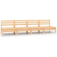vidaXL Canapés centraux de jardin 4 pcs. Pin massif