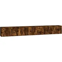 vidaXL Armoires murales TV 3 pcs. Chêne fumé 100x34,5x40 cm