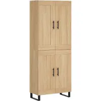 vidaXL Highboard chêne Sonoma 69,5x34x180 cm Matériau dérivé du bois