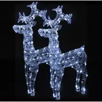 vidaXL décoration de Noël renne 2 pcs 60x16x100 cm acrylique