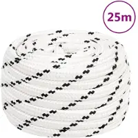 vidaXL Corde de travail Blanc 20 mm 25 m Polyester
