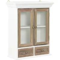vidaXL Armoire murale blanc 49 x 22 x 59 cm bois massif