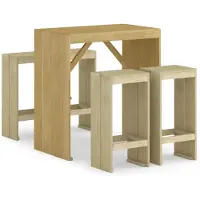 vidaXL set de 5 bars de jardin en pin imprégné
