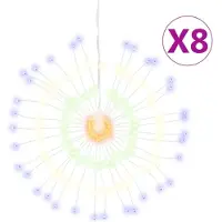 vidaXL Illuminations de Noël Feux d'artifice 8 pcs. 140 LEDs Multicolore