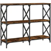 vidaXL Table console chêne fumé 100x28x80,5 cm bois d'ingénierie
