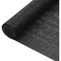 vidaXL Panneau de clôture noir 3,6x25 m HDPE 75 g/m