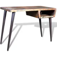 vidaXL Bureau en vieux bois avec pieds en fer