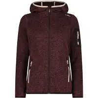 CMP Polaire à capuche épaisse en maille chinée femme Knit-Tech
