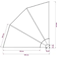 vidaXL Auvent latéral pliable de balcon Crème 140x140 cm