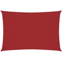 vidaXL Voile de parasol tissu oxford rectangulaire 3x5 m rouge