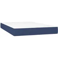 vidaXL Matelas à ressorts ensachés bleu 120x200x20 cm Tissu