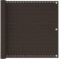 vidaXL Écran De Balcon Marron 90x600 Cm Pehd