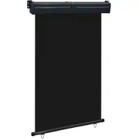 vidaXL Store latéral de balcon 125x250 cm noir