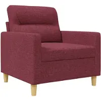vidaXL Fauteuil canapé vin rouge 60 cm Tissu
