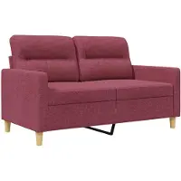 vidaXL Canapé à 2 places Rouge bordeaux 120 cm Tissu