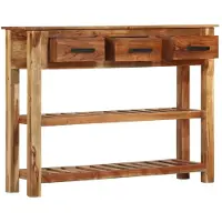vidaXL Buffet avec 3 tiroirs 110x30x80 cm bois massif