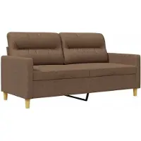 vidaXL Canapé 2 places brun 140 cm Tissu