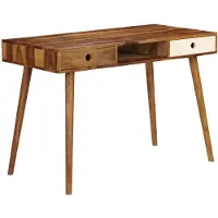 vidaXL Bureau 110 x 55 x 76 cm bois massif