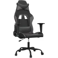 vidaXL Chaise de jeu noir et gris similicuir
