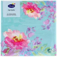 Duni Servetten Flowy Floral 33X33 Cm