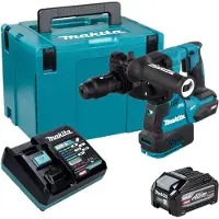 Makita Perceuse-marteau sans fil HR 002 GU101, 40 V max, 2,9 J, SDS plus, moteur sans balais + 1 batterie 4,0 Ah + chargeur + coffret Makpac