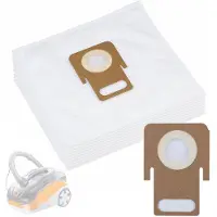 Rosfix Sacs pour Aspirateur, Lot de 10 – 5 Plis, Synthétiques, Hypoallergéniques, 310 x 300 mm, Ouverture de 55 mm
