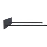 vidaXL Support d'appareils montage mural 2 pcs. noir acier