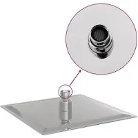 vidaXL Douche de pluie acier inoxydable 304 20x20 cm carré