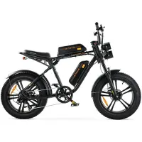 ENGWE M20 - Fatbike électrique avec antivol à chaîne - 20 pouces - Moteur 250W - Autonomie 150 km - 7 vitesses - Freins à disque - Batterie 1248Wh - Fourche suspendue - Noir